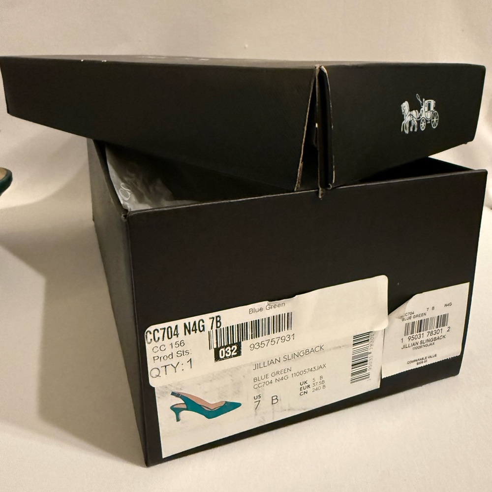 NWT Coach Jillian Slingback Coach lady’s shoes Blue/Green Size 7B True to size - Picture 11 of 11